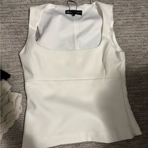 Zara Cream Sleeveless Blouse